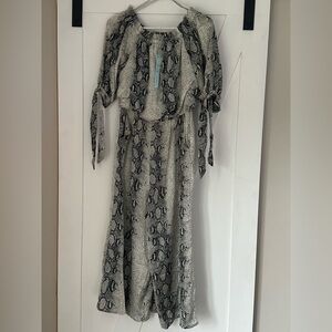 Snake print jump suit